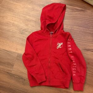 Tommy Hilfiger Kids Bold Red Zip-Up Hoodie